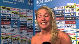 BCN2013 Jeanette Ottesen DEN Winner of Womens 50m Butterfly [upl. by Susejedairam585]