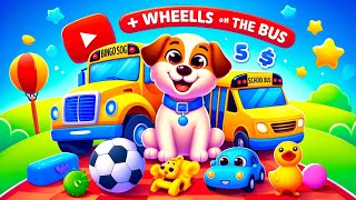 Bingo Song  The Wheels on The Bus Song Baby cars and soccer ballsBaby Nursery Rhymes amp Kids Songs [upl. by Oad]