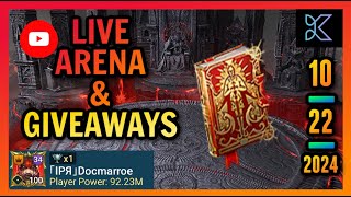 Raid Shadow Legends  Live Arena  TOP 1  IPR DocMarroe  GIVEAWAYS [upl. by Retla]