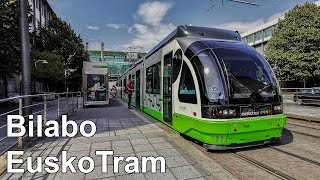 🇪🇸 Trams in Bilbao  Euskotram  Tranvía de Bilbao 2021 4K [upl. by Nabala]