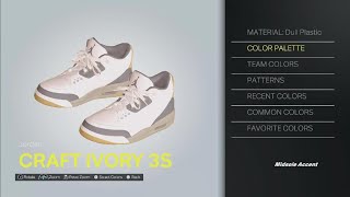 Jordan retro 3 Craft Ivory NBA 2K25 [upl. by Eyt]