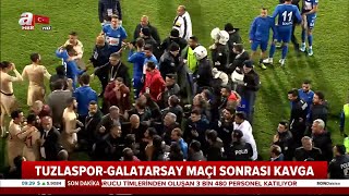 Tuzlaspor  Galatasaray Maçı Sonrası Saha Karıştı  A Haber  A Haber [upl. by Aydne]