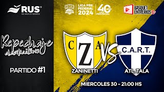 Liga Provincial de Mayores 2024 – Repechaje Juego 1 Zaninetti  Atlético Tala [upl. by Ydnac]