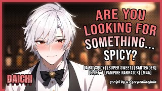 FLIRTY VAMPIRE Bartender Serves You His Personal Cocktail『M4AASMR Roleplay』 [upl. by Yecniuq]