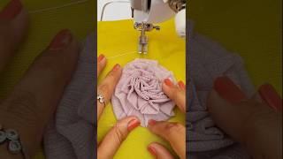 Sewing Tips And Tricks For Making A Soft Berry Frill Flower On Venom Fabric Shorts Costura [upl. by Mommy]