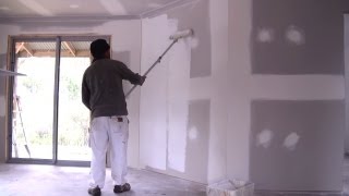 How To Prime A Wall  How To Apply Primer Sealer To New Drywall or Plaster Board Walls [upl. by Nauqram]