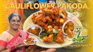 Kutty Nagaraj 😱  Cauliflower 65pakoda recipe  Evening snack ❤️ [upl. by Richart]