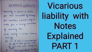 What is Vicarious Liability [upl. by Vyner]