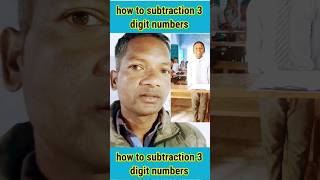 how to subtraction 3 digit numbers shorts maths youtubeshorts trending sharistudent [upl. by Andert]