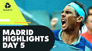 Nadal amp Goffin Epic Alcaraz faces Norrie Tsitsipas amp Rublev Play  Madrid 2022 Day 5 Highlights [upl. by Mairhpe]