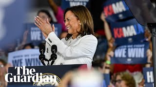 Kamala Harris and vice presidential candidate Tim Walz campaign in Detroit Michigan – watch live [upl. by Damali26]