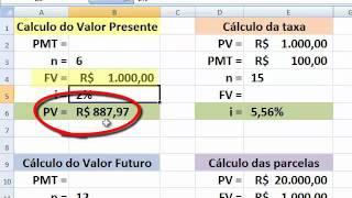 Matemática Financeira Usando o Excel [upl. by Alikahs]