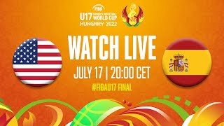 Full Basketball Game  FINAL USA v Spain  FIBA U17 Womens Basketball World Cup 2022 [upl. by Attekal]