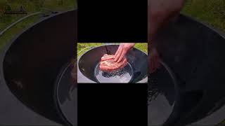 Cooking Meat Over a Campfire Easy and Delicious Recipe in Nature [upl. by Trixy536]