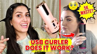 Magical Usb Curler  does ot work  Auto Rotating Cordless Hair Curler  Natasha waqas [upl. by Atok828]