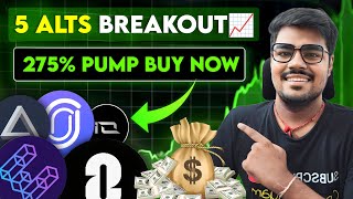 This 5 Crypto Altcoins Breakout MASSIVE RALLY Coming Dont Miss To Buy Now  Best 5 Crypto 275 GAIN [upl. by Kerred]