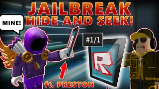 I Lose My RAREST ROBLOX ITEM If He ARRESTS Me JAILBREAK FT PRESTON  Linkmon99 ROBLOX [upl. by Axela333]