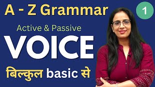 Active amp Passive Voice for Beginners  Part  1  Basic English grammar in Hindi  by Rani Maam [upl. by Trauts]