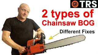 CHAINSAW BOG DOWN 2 Main Types How to Correct Carburetor H Screw [upl. by Odrautse]