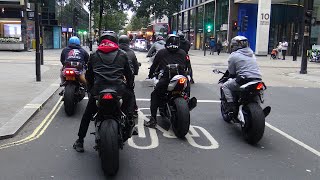 SUPERBIKES in London 2024YamahaHondaKawasakiDucati [upl. by Odlabso321]