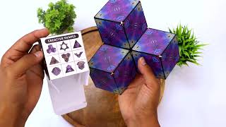 Amazing Transforming Cubes Review of Changeable Magnetic Variety Magic Cube Shape Shifting Puzzle [upl. by Young]