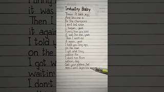 INDUSTRY BABY Lyrics Song by Lil Nas X industrybabylyrics lilnasx [upl. by Paresh]