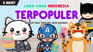 kompilasi lagu anak terpopuler  part 123  bangun tidur dan panjang umurnya edisi avengers [upl. by Bergeman]