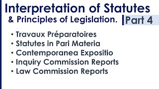 Interpretation of Statutes amp Principles of Legislation LLB Syllabus Revision Notes Lecture  Part 4 [upl. by Nosyarg]