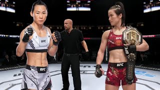 UFC Yan Xiaonan challenged Zhang Weili again Zhang Weili smashed Xiaonans head this time [upl. by Zins]