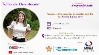 Jueves de emprendimiento  Conoce cómo acceder al capital semilla del Fondo Emprender [upl. by Etnoved]