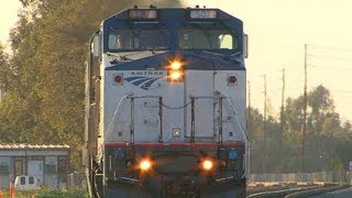 Amtrak amp Metrolink Trains FEATURING DASH 8 507  Sand Canyon Ave April 2nd 2013 [upl. by Nyhagen353]