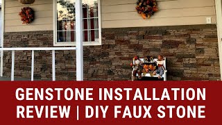 Genstone Installation Review  DIY Faux Stone [upl. by Heron]