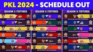 Pro Kabaddi 2024 Schedule Announced  PKL Season 11 Schedule amp Updates [upl. by Goode]