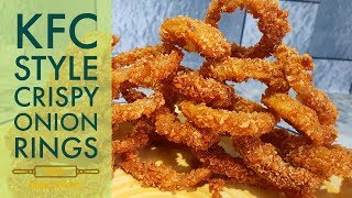 CRISPY ONION RINGS HOW TO MAKE ONION RINGS KFC STYLE  Ramzan RECIPE BY GOLDEN KITCHEN [upl. by Ecinaj]