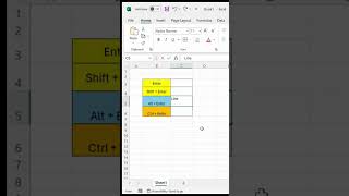 Excel ENTER Key excelenter exceltips excelformula exceltutorial letsdatify excelshorts [upl. by Otrevogir761]