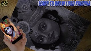 Lord Krishna drawing tutorial Shree Krishna drawing shading tutorialkrishnadrawing radhakrishna [upl. by Roche]