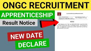 ONGC Apprentice Result 2024  ONGC Recruitment [upl. by Eniaj]