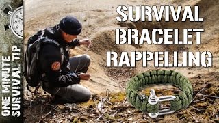 Survival Bracelet Rappelling  one minute survival tip [upl. by Spring709]