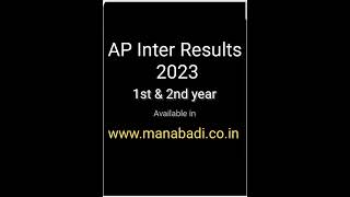 AP Inter Results 2023 available in wwwmanabadicoin [upl. by Kciremed804]