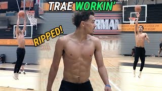 Trae Young SECRET PICKUP GAME Atlanta Hawks Guard Shows Off EPIC Handle amp Dunks Back In Oklahoma [upl. by Enialahs]