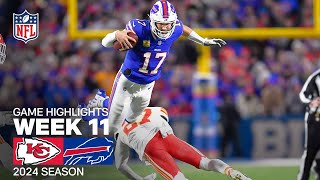 Kansas City Chiefs vs Buffalo Bills  2024 Week 11 Game Highlights [upl. by Ahsillek]