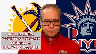 Paul Maurice Panthers Pregame Florida at New York Rangers [upl. by Gauntlett812]