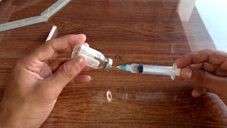 Drawing up Ceftriaxone Sodium from a Vial for IV Injection Ceftriaxone Sodium [upl. by Tristam]