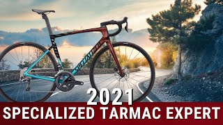 2021 Specialized Tarmac Expert SL7 Disc Brake Road Bike Weight and Review of Features [upl. by Corty]