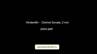 Hindemith Clarinet Sonata 2 mvt  piano part [upl. by Audrit41]