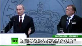 26082011 Putin Slams NATO West Has no Legal Right to Execute Gaddafi [upl. by Yasnil]