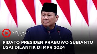 FULL Perdana Pidato Presiden Prabowo Subianto Usai Dilantik MPR 2024 [upl. by Quentin971]