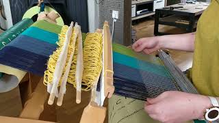 4shaft weaving on a rigid heddle loom [upl. by Ahsam184]