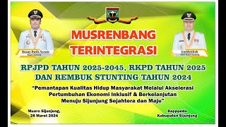 MUSRENBANG TERINTEGRASI  RPJPD TAHUN 2025  2045  RKPD TAHUN 2025 DAN REMBUK STUNTING TAHUN 2024 [upl. by Analos]