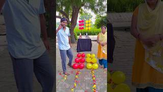 Mom vs Son hammer Pop Balloons Challenge game shorts [upl. by Llenaej]